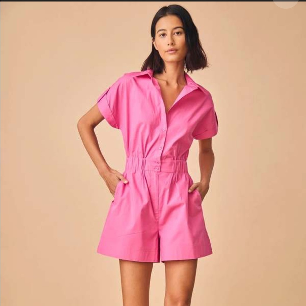 Hunter Bell Reed Azalea Pink Romper